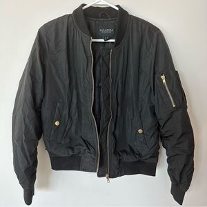 Black and gold bomber jacket size xs